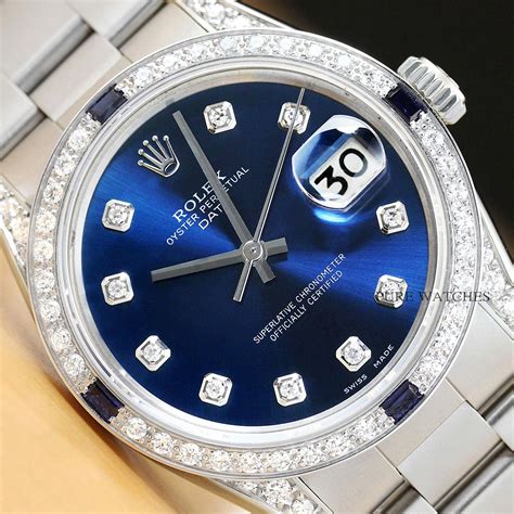 womens diamond encrusted rolex|rolex diamond and sapphire bezel.